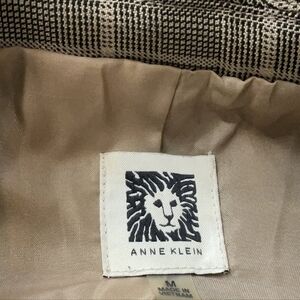 Brand new anne klein brown glen plaid blazer black white medium